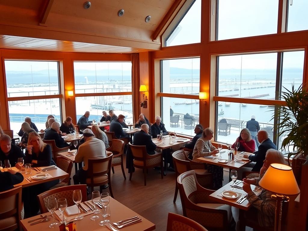 All-Inclusive Hotel an der türkischen Riviera mit Wintergästen auf der Terrasse