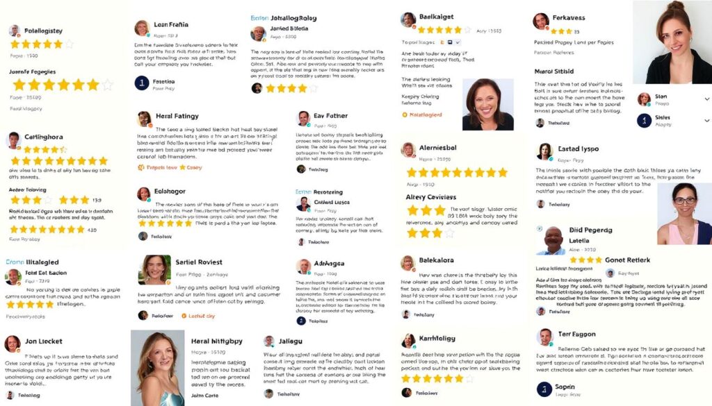 Collage von Kundenbewertungen zu hotelkatalog24 erfahrungen