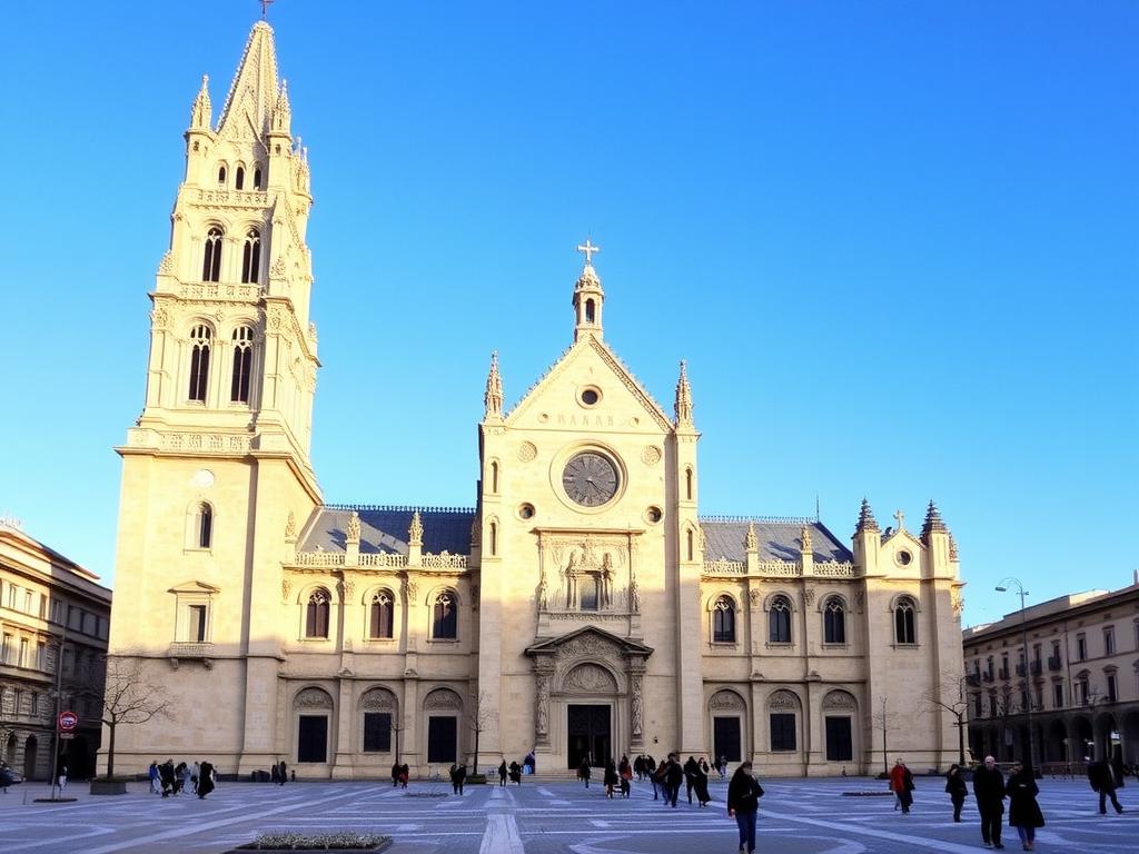 Die Kathedrale La Seu in Palma de Mallorca im Winter ohne Touristenmassen