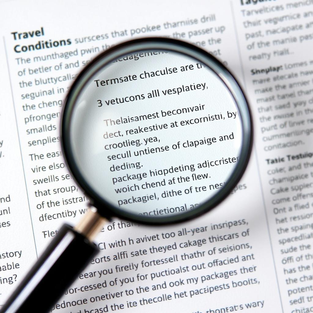 Kleingedrucktes in Reisebedingungen einer Pauschalreise