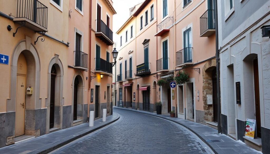 Leere Gassen in der Altstadt von Chania auf Kreta im Winter ohne Touristen
