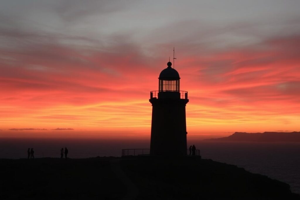 Leuchtturm Cap de Barbaria auf Formentera bei Sonnenuntergang - beliebtes Ausflugsziel für deinen Formentera Urlaub machen