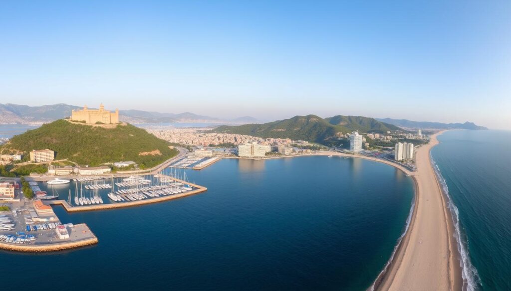 Panoramablick auf die Küste von Alanya während eines Langzeiturlaub Türkei Erfahrungen