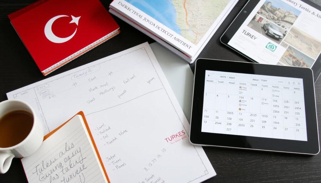 Reiseplanung für einen Langzeiturlaub Türkei Erfahrungen mit Karte und Notizen