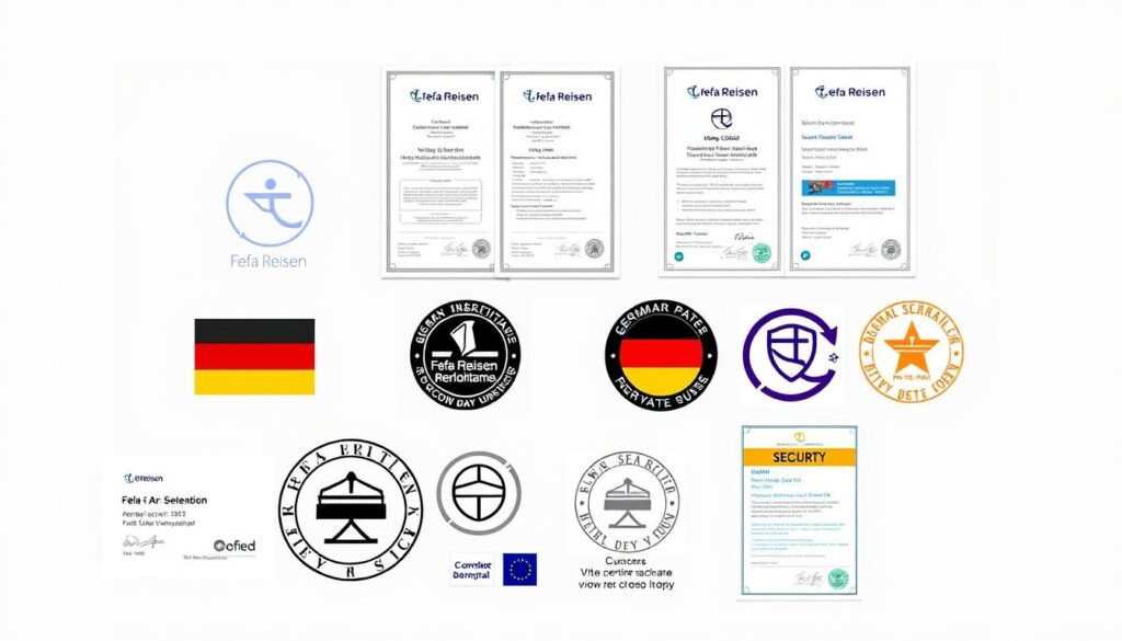 Sicherheitsmerkmale von Fefa Reisen mit Zertifizierungen und Kundenschutz