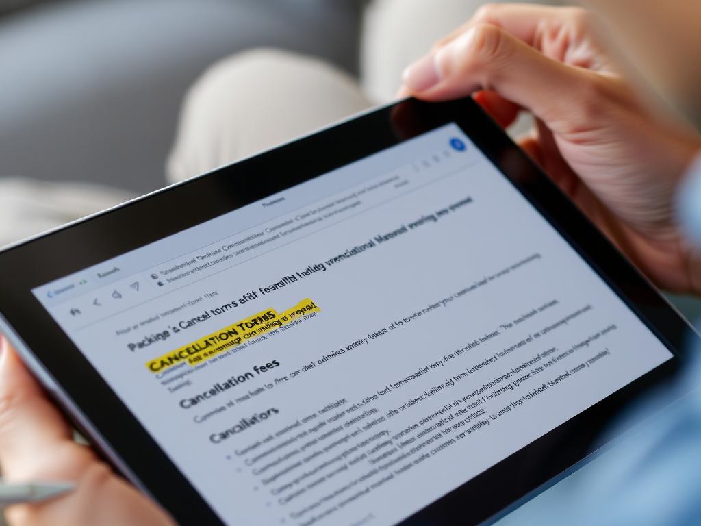 Stornierungsbedingungen einer Pauschalreise werden geprüft