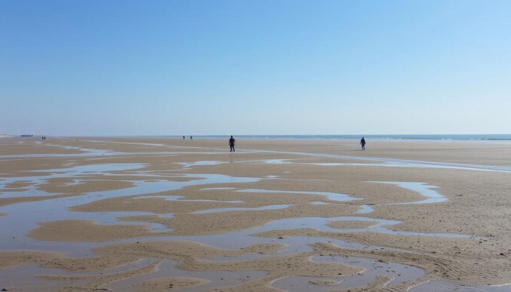 Strand von Cuxhaven-Duhnen mit Blick aufs Wattenmeer - Pauschalurlaub Nordsee