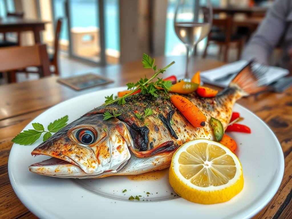 Typisches Fischgericht in einem Restaurant auf Formentera - kulinarischer Genuss für deinen Formentera Urlaub machen