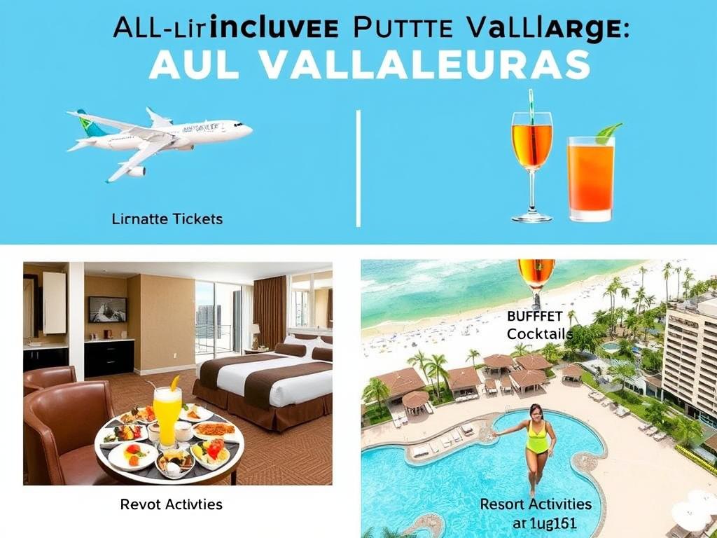 Übersicht der Inklusivleistungen einer Pauschalreise Puerto Vallarta Mexico mit Flug, Hotel und Verpflegung