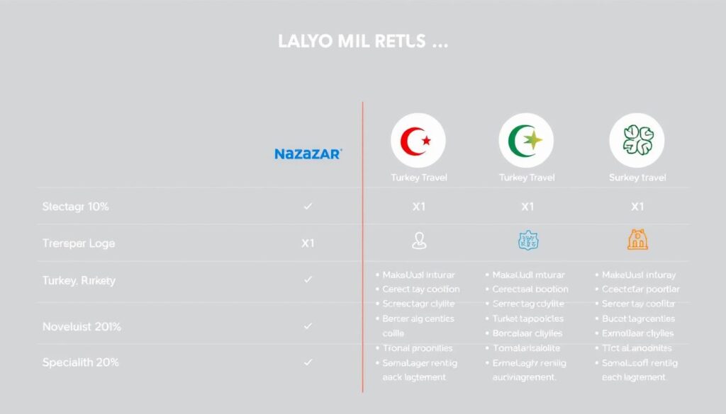 Vergleich von Nazar mit anderen Türkei-Reiseveranstaltern