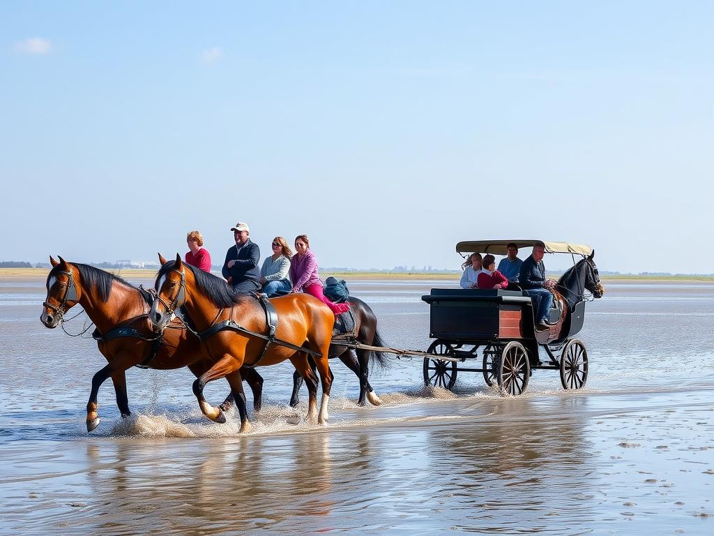 Wattwagen-Tour in Cuxhaven mit Familien - Pauschalurlaub Nordsee