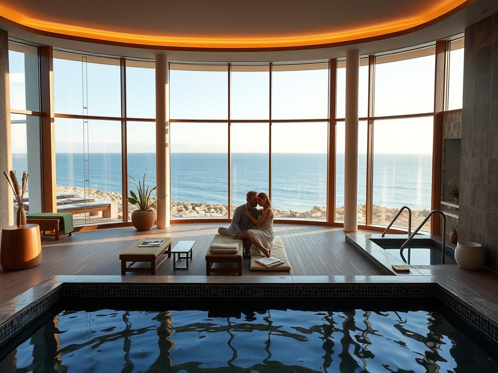 Wellnessbereich mit Meerblick in einem Nordsee-Hotel - Pauschalurlaub Nordsee