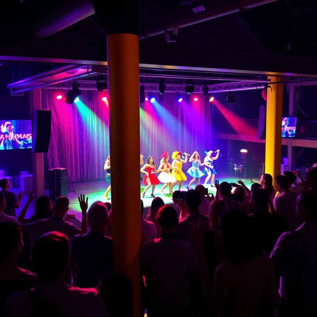 Abendunterhaltung in einem Clubhotel mit Show und Animation