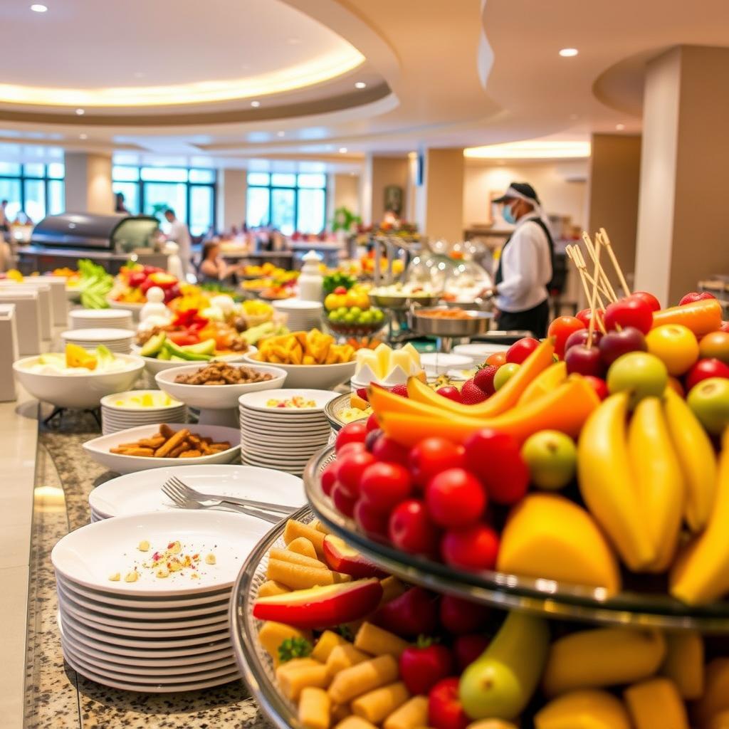 All-Inclusive Verpflegung bei einer Clubreise mit reichhaltigem Buffet