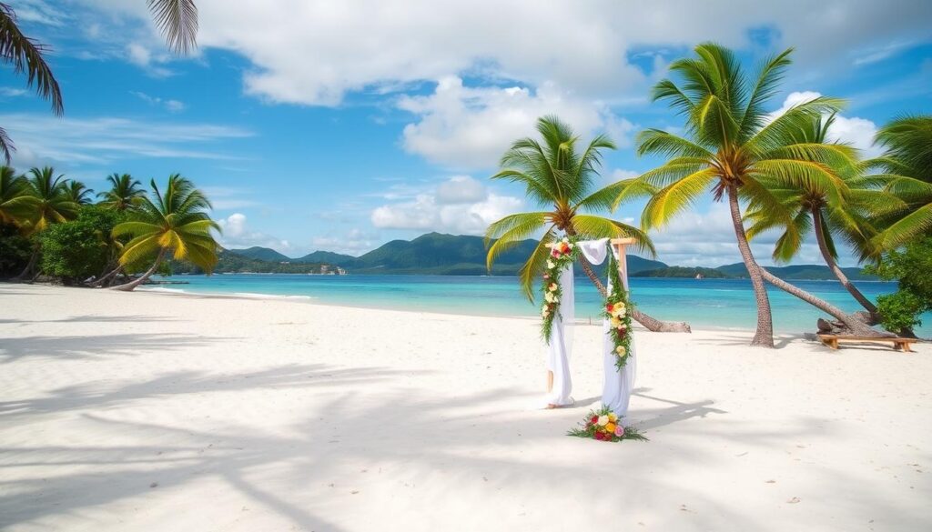 Beau Vallon Strand auf Mahé für eine Hochzeit Seychellen feiern