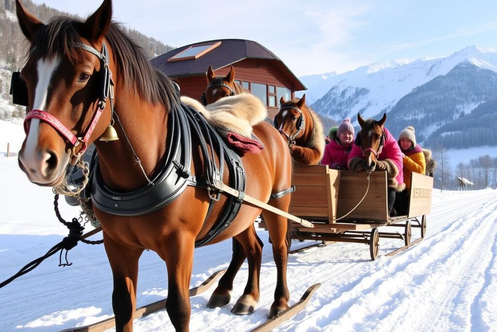 Berwanger Pferdeschlittenfahrt im Kleinwalsertal im Winter