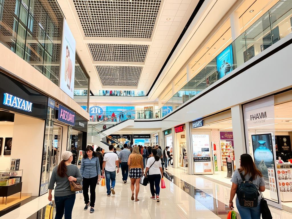 Besucher beim Shopping in der Mall Hayam in Eilat während eines Urlaub Eilat