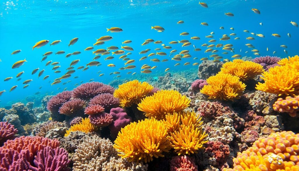 Bunte Korallenriffe und exotische Fische im Roten Meer bei Eilat, perfekt für Taucher während eines Urlaub Eilat