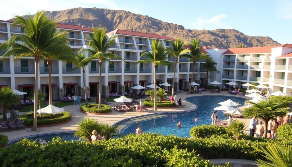 Clubanlage in der Nebensaison mit entspannter Atmosphäre und günstigen Clubreise Angeboten