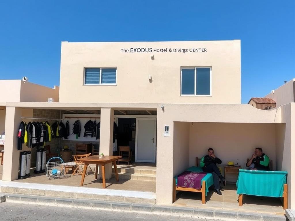 Das Exodus Hostel & Dive Center in Eilat, ideal für Taucher während eines Urlaub Eilat