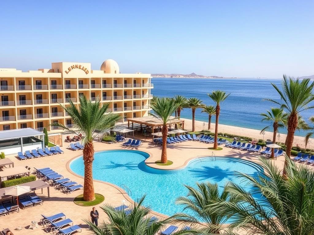 Das Leonardo Privilege Hotel in Eilat mit Blick auf die Lagune für einen Urlaub Eilat