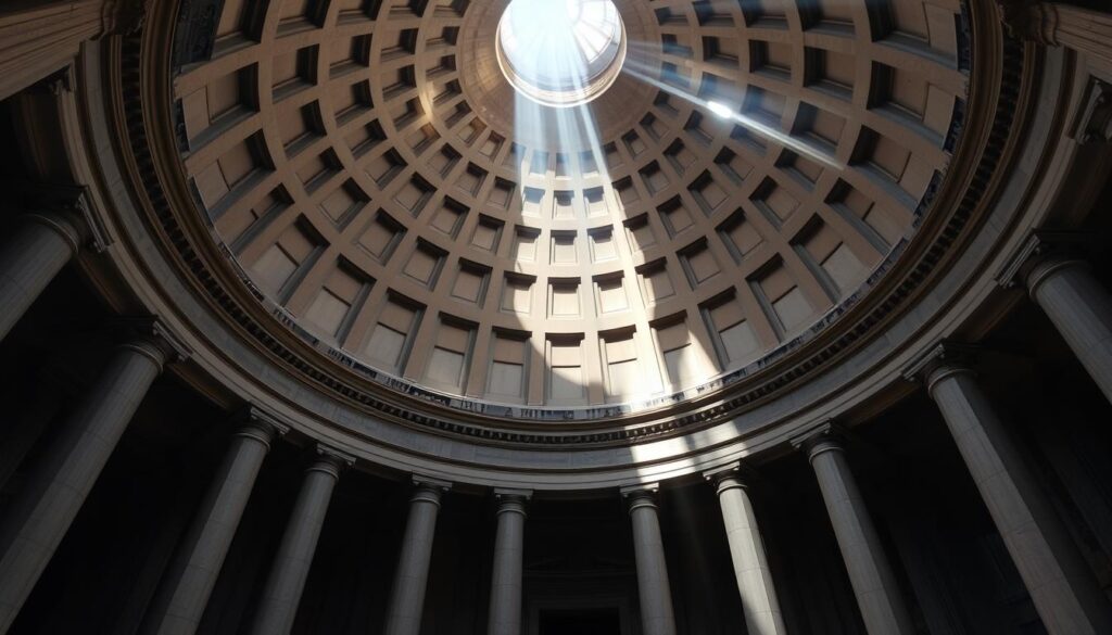 Das beeindruckende Pantheon mit seiner charakteristischen Kuppel bei einer Städtereise Rom