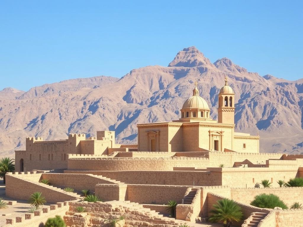 Das historische St. Katharinen-Kloster am Fuße des Berges Sinai während eines Tagesausflugs von Eilat aus während eines Urlaub Eilat