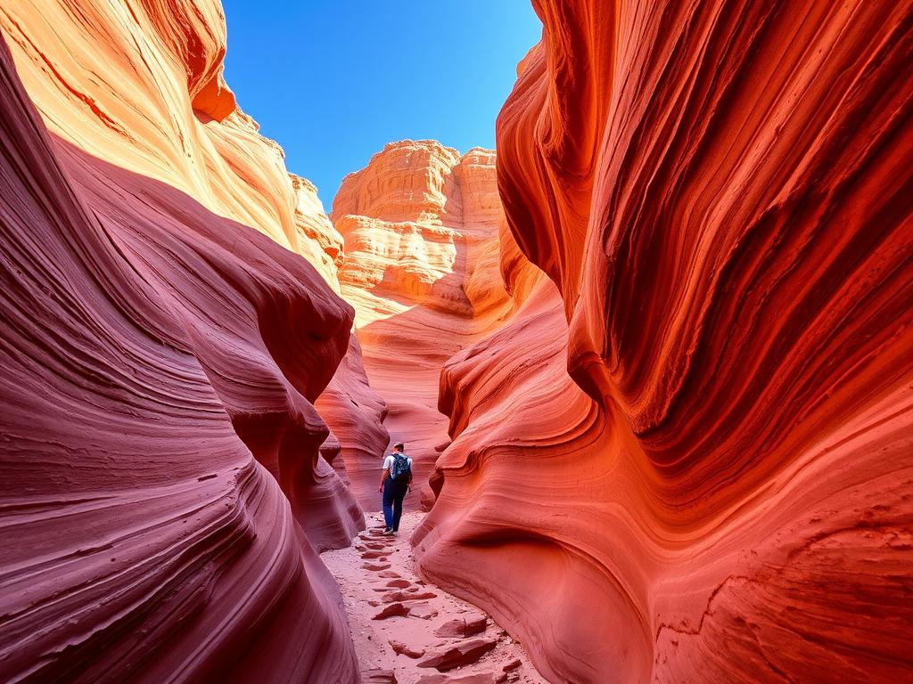Der farbenfrohe Rote Canyon in der Nähe von Eilat mit seinen schmalen Schluchten während eines Urlaub Eilat