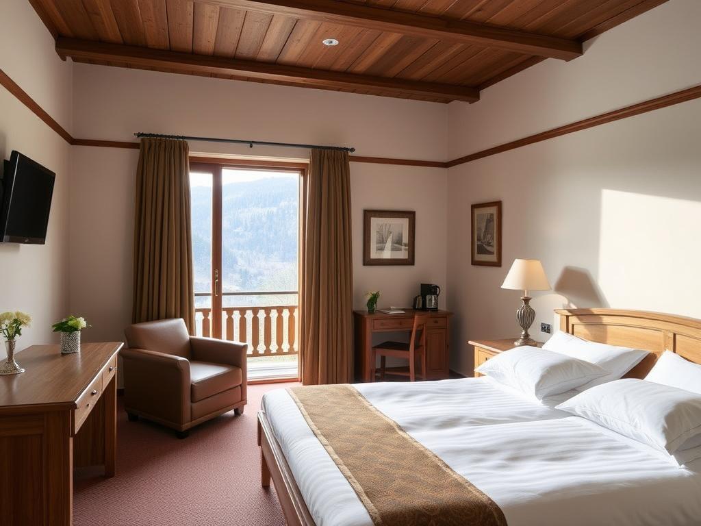 Doppelzimmer im Hotel Silberdistel Hinterzarten mit Balkon und Schwarzwaldblick