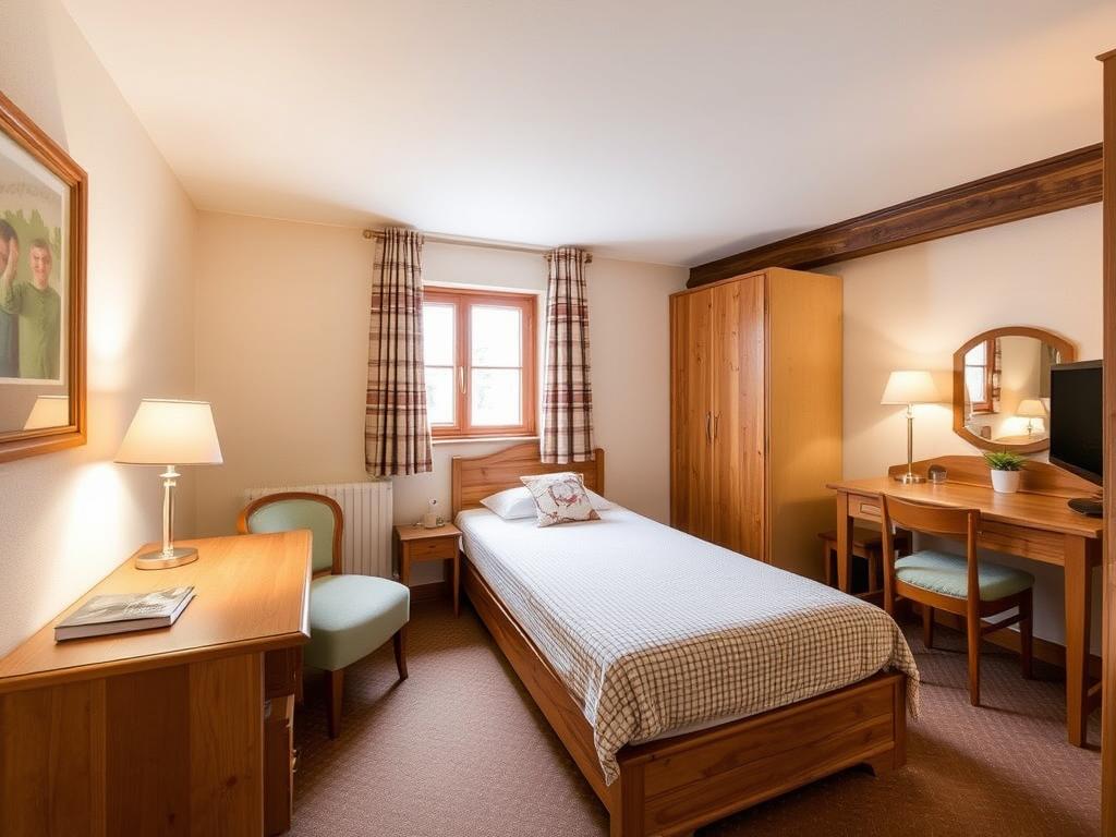 Einzelzimmer im Hotel Silberdistel Hinterzarten mit gemütlicher Einrichtung