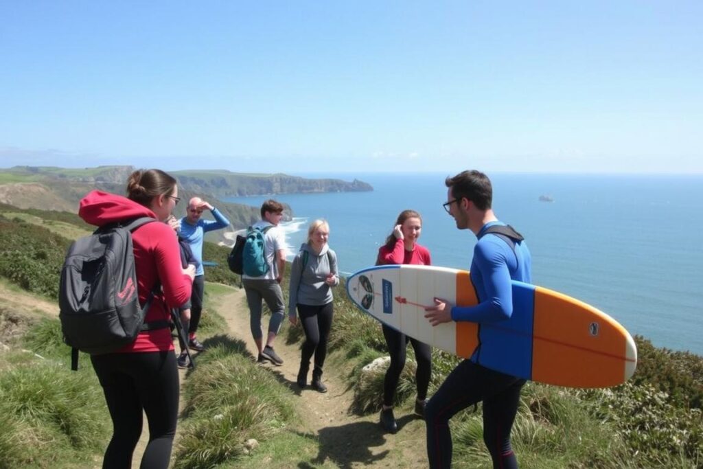 Englisch mit Aktivitäten in Cornwall - Surfen und Wandern an der Küste