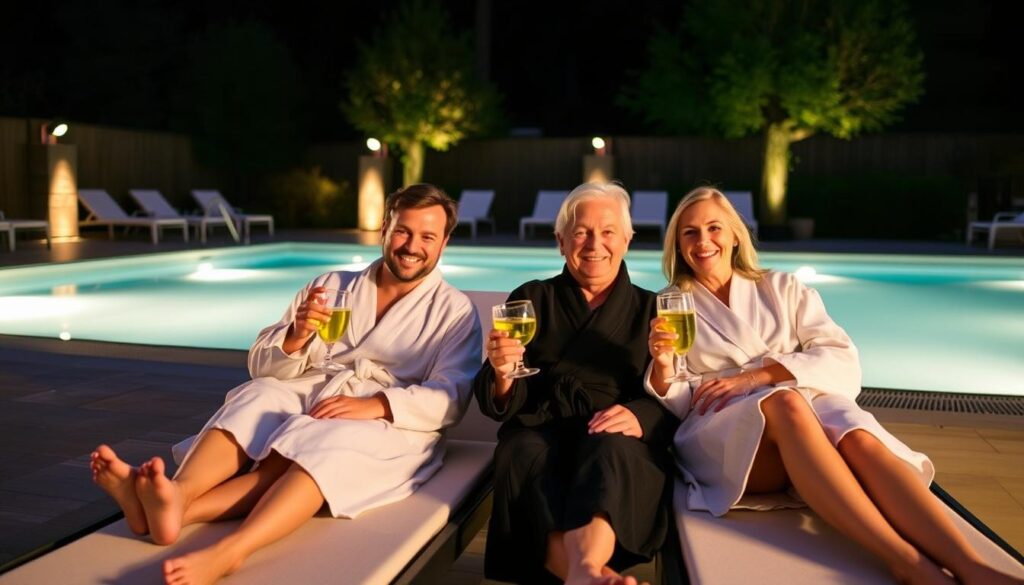 Entspannte Gäste genießen ihren Aufenthalt im Hotel Bel Vital Waldachtal