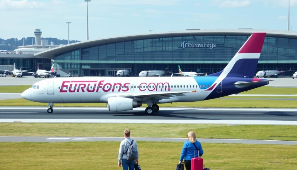 Eurowings Flugzeug für günstige Tagesflugreisen
