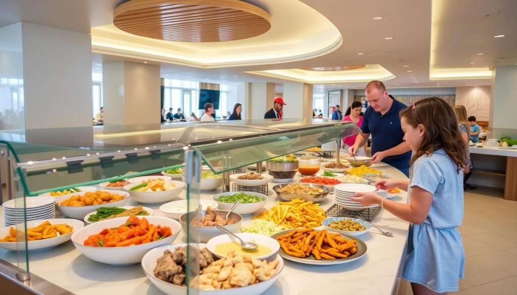 Familienbuffet in einem All-Inclusive-Hotel an der Türkischen Riviera