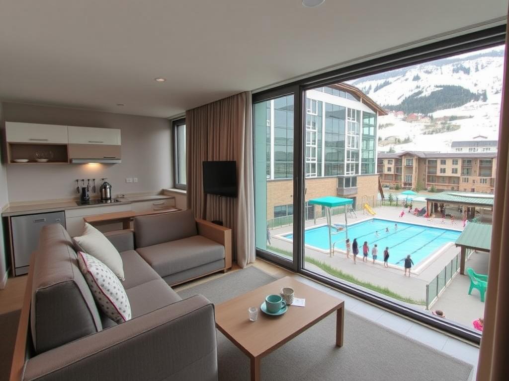 Familienfreundliches Apartment im Aqua Park Spindleruv Mlyn mit Zugang zum Wasserpark - Winterurlaub Tschechien