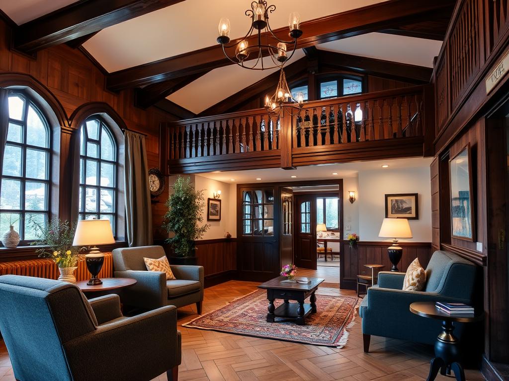 Gemütliche Lobby des Hotel Silberdistel Hinterzarten mit Schwarzwälder Dekoration