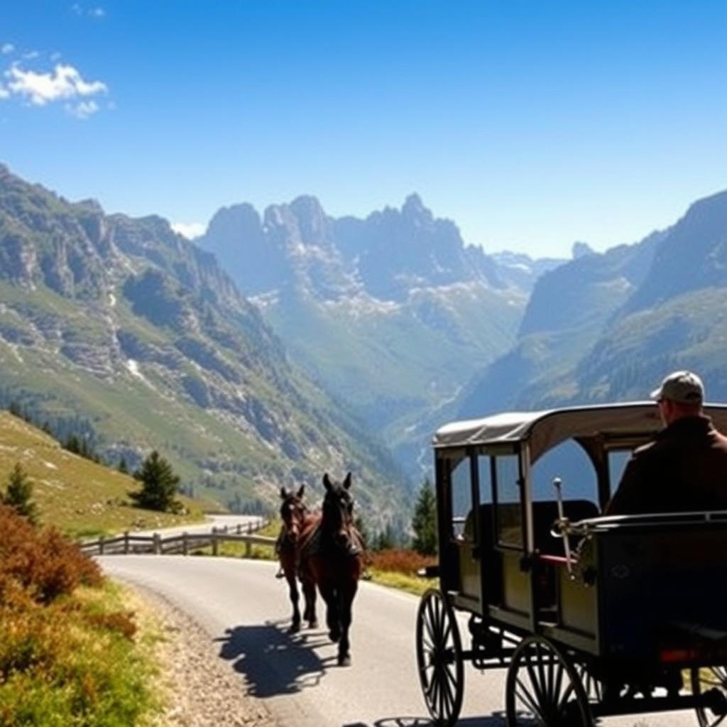 Hörnlepass-Tour Kutschfahrt im Kleinwalsertal mit Bergkulisse