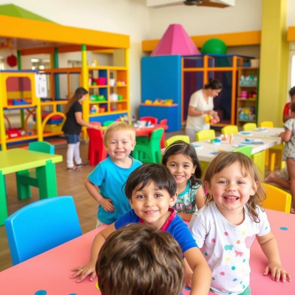 Kinderbetreuung im Cluburlaub mit Spielaktivitäten
