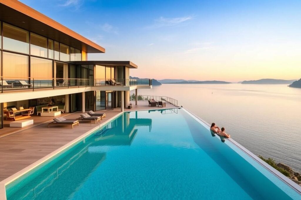 Luxuriöses Wellnesshotel am Plattensee mit Pool und Seeblick