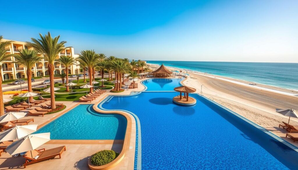 Luxusresort mit Pool und Strandbereich in Hurghada, Ägypten