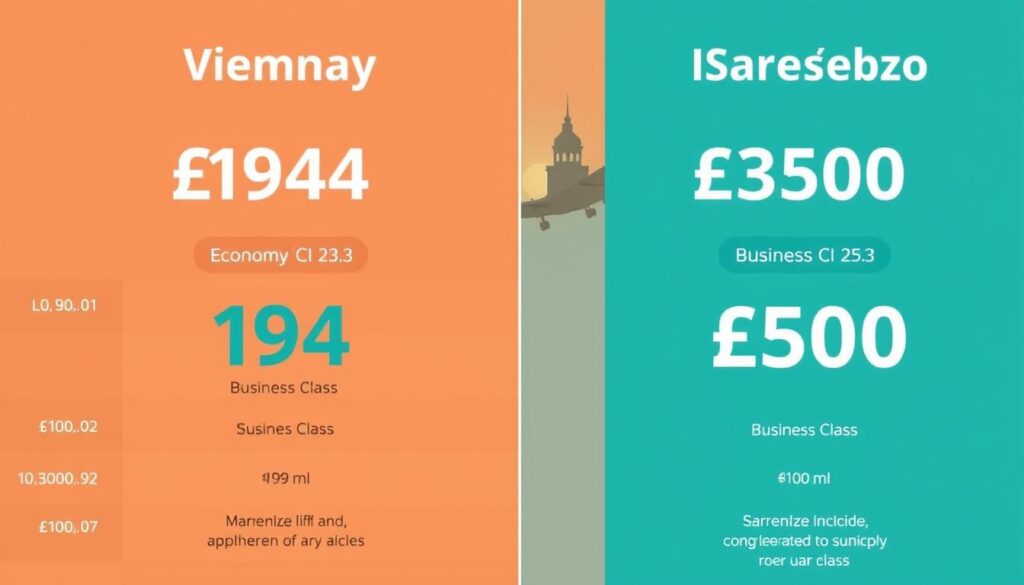 Preisvergleich zwischen Economy und Business Class für billige Flüge Wien Sarajevo