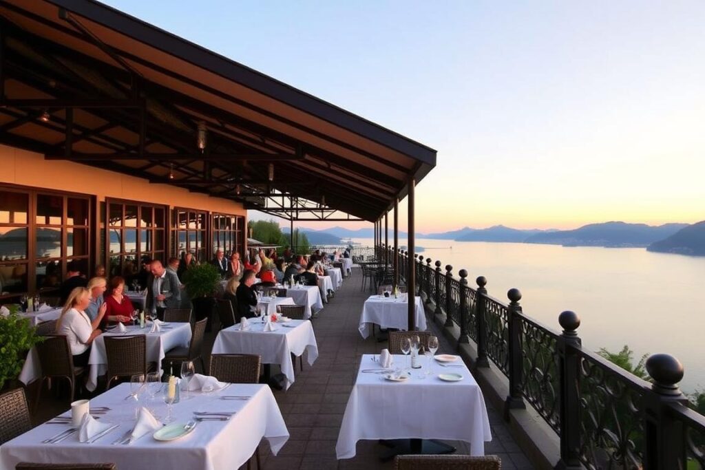 Restaurant mit Terrasse und Seeblick am Plattensee
