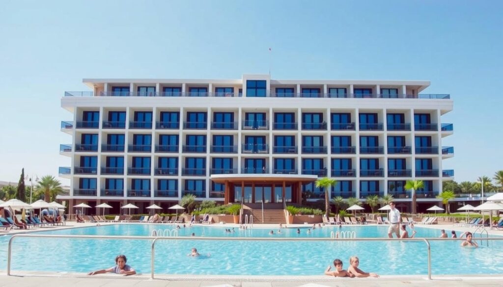 Royal Wings Hotel an der Türkischen Riviera mit beeindruckender Architektur und Poollandschaft