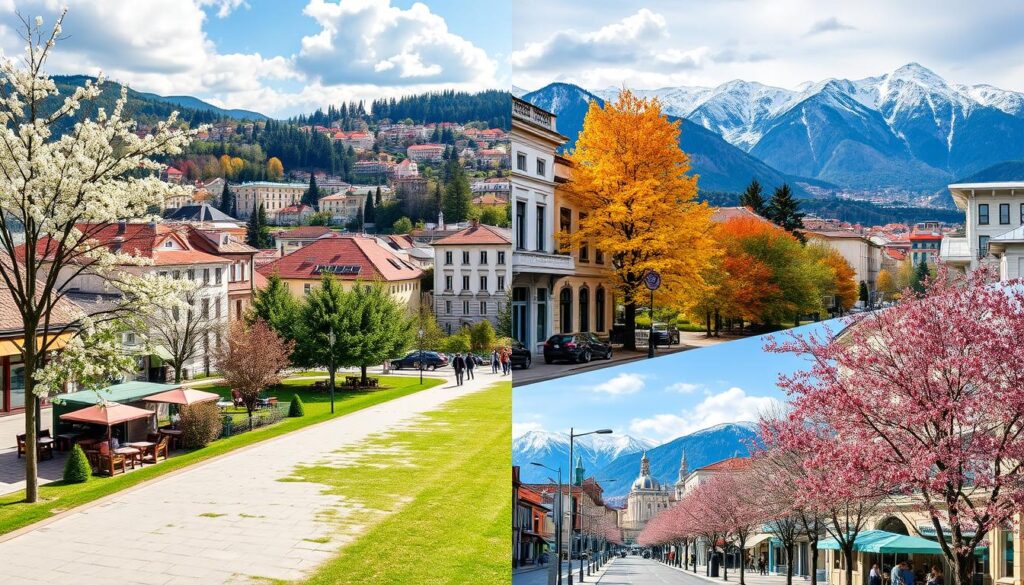 Saisonale Ansicht von Sarajevo für die Planung billige Flüge Wien Sarajevo