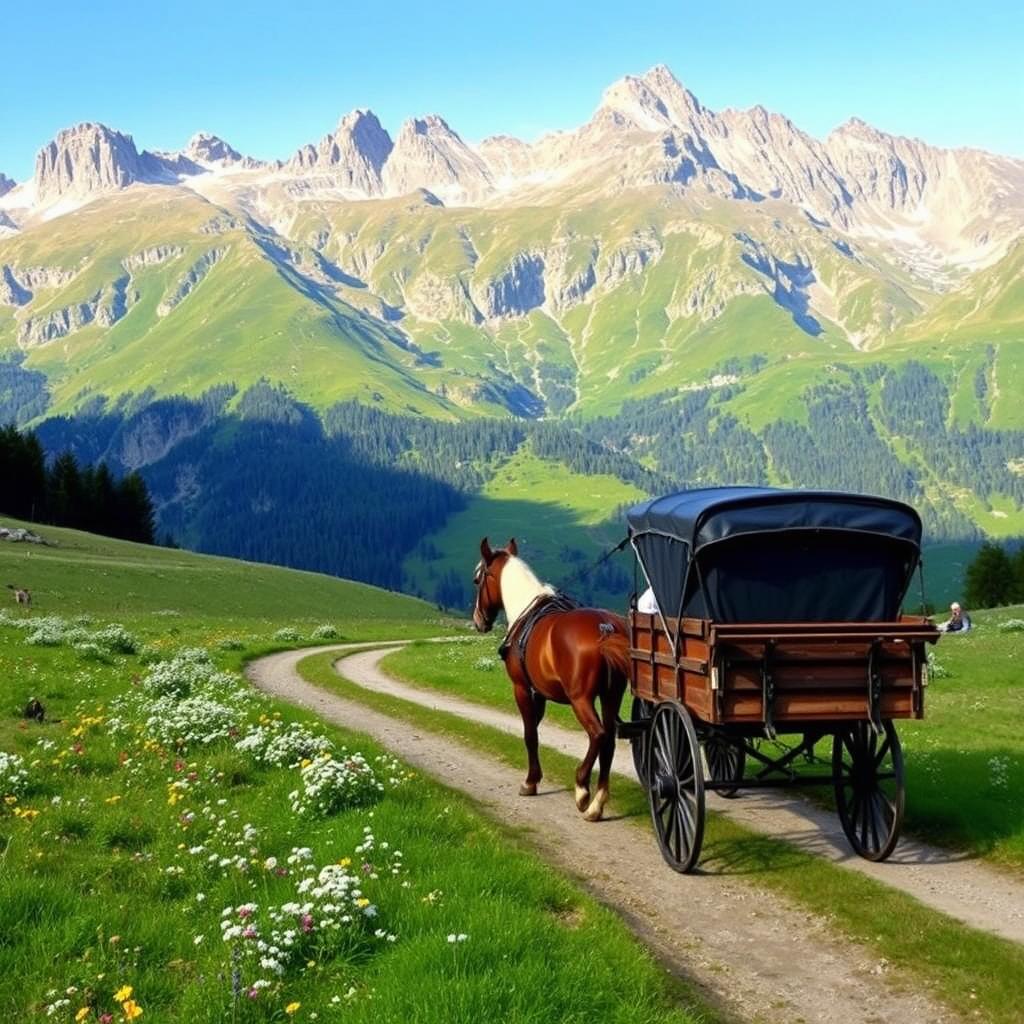 Schwende-Route Kutschfahrt im Kleinwalsertal mit Alpenpanorama