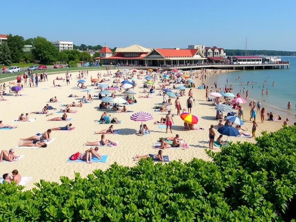 Siófok Strand und Promenade - beliebtes Ziel für einen Urlaub Plattensee