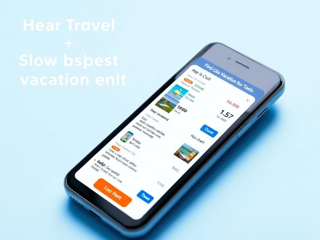 Smartphone mit Reise-Apps zum Finden von Clubreise Angeboten