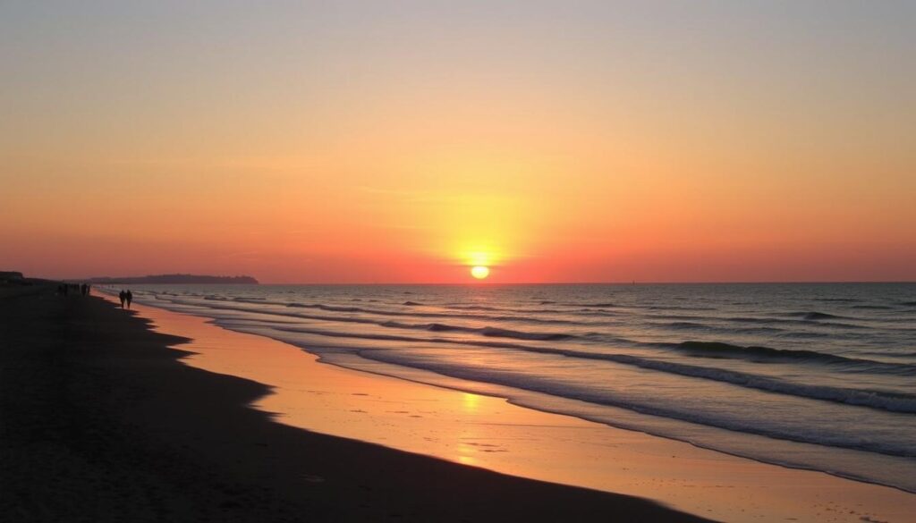 Sonnenuntergang am Strand von Sylt - perfekter Abschluss für Last Minute Reisen