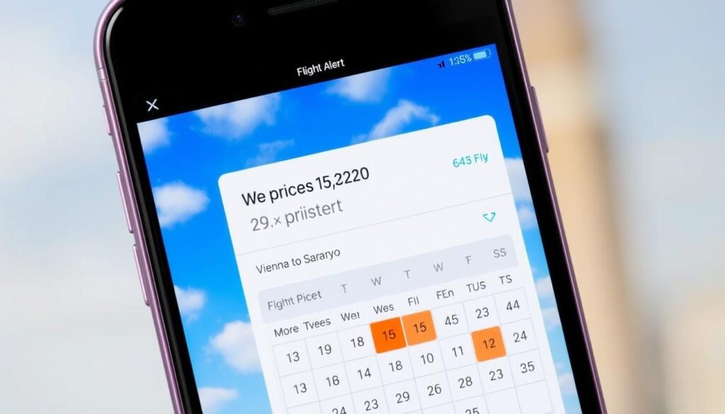 Spartipps für billige Flüge Wien Sarajevo mit Preisalarm-Funktion