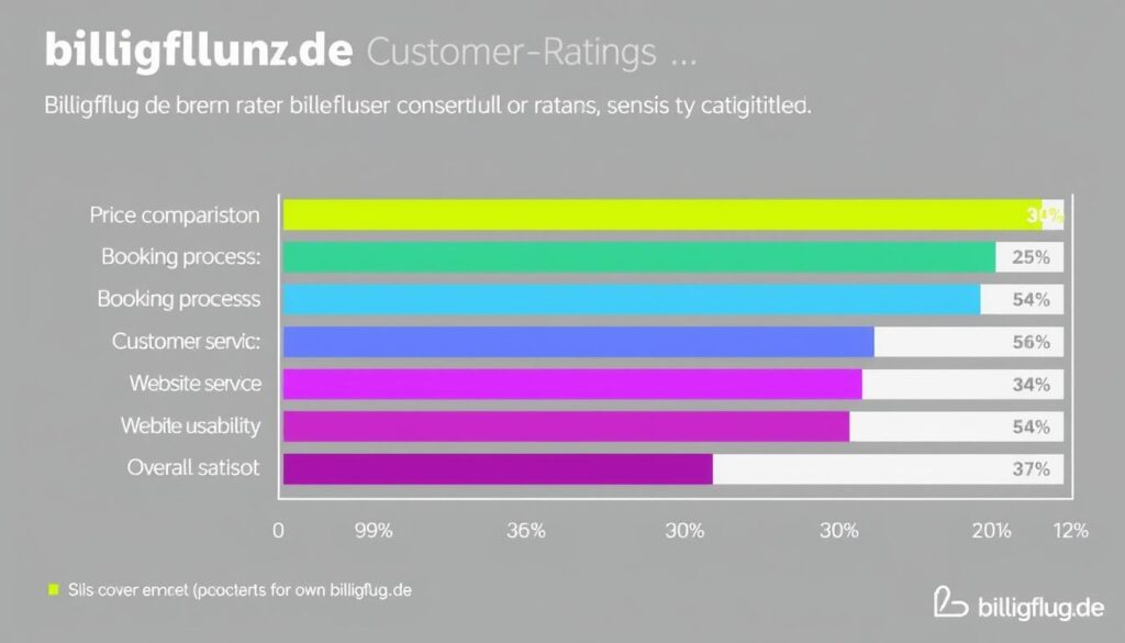 Statistik der Kundenbewertungen für billigflug.de nach Kategorien